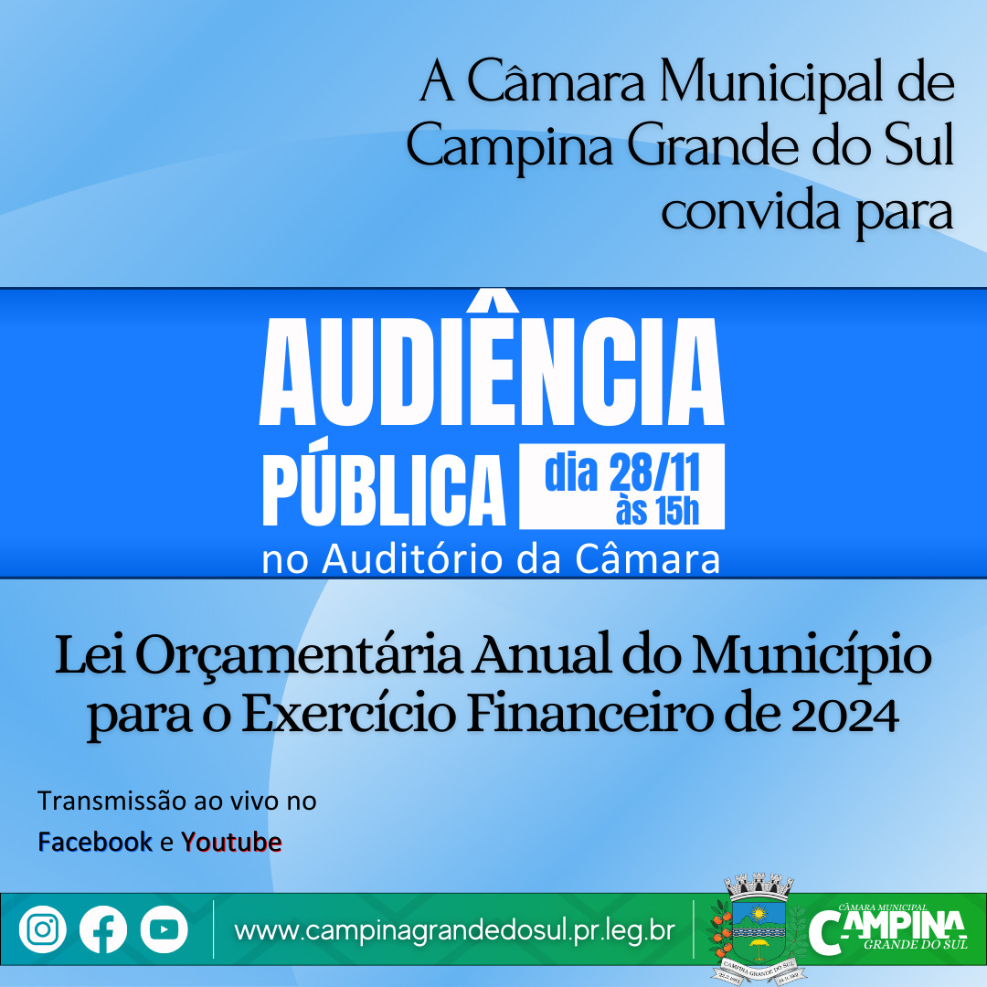 AUDIÊNCIA PÚBLICA: LOA 2024