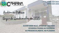 AUDIÊNCIA PÚBLICA - SEGUNDO QUADRIMESTRE DE 2021