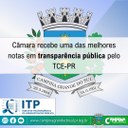 Câmara Campina recebe uma das melhores notas em transparência pública pelo TCE-PR