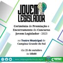 Cerimônia de Premiação do Concurso Jovem Legislador ocorrerá no próximo dia 25