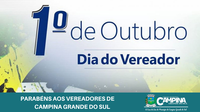 1º DE OUTUBRO: DIA DO VEREADOR