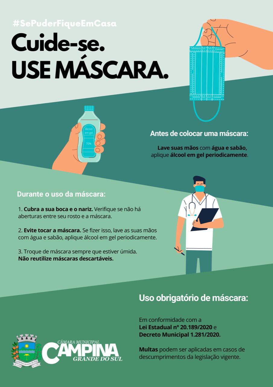 CUIDE-SE. USE MÁSCARA.