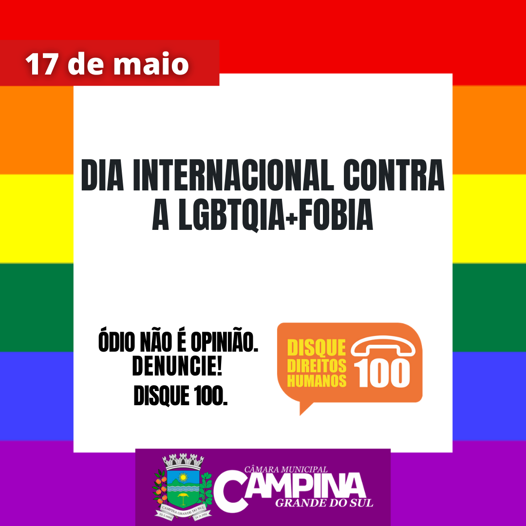 DIA INTERNACIONAL CONTRA A LGBTQIA+FOBIA