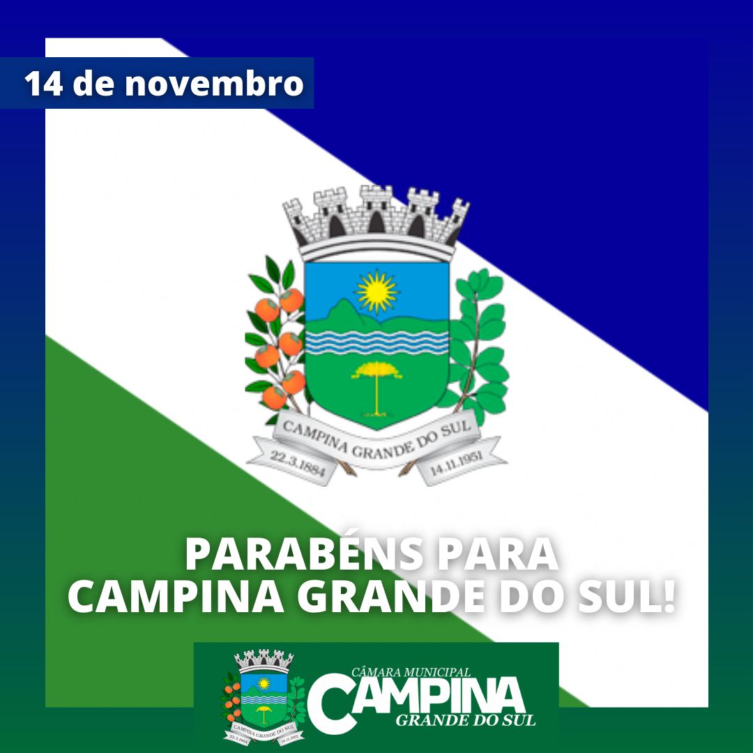 PARABÉNS PARA CAMPINA GRANDE DO SUL!