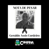 NOTA DE PESAR: Ex-vereador Geraldo Assis Cordeiro